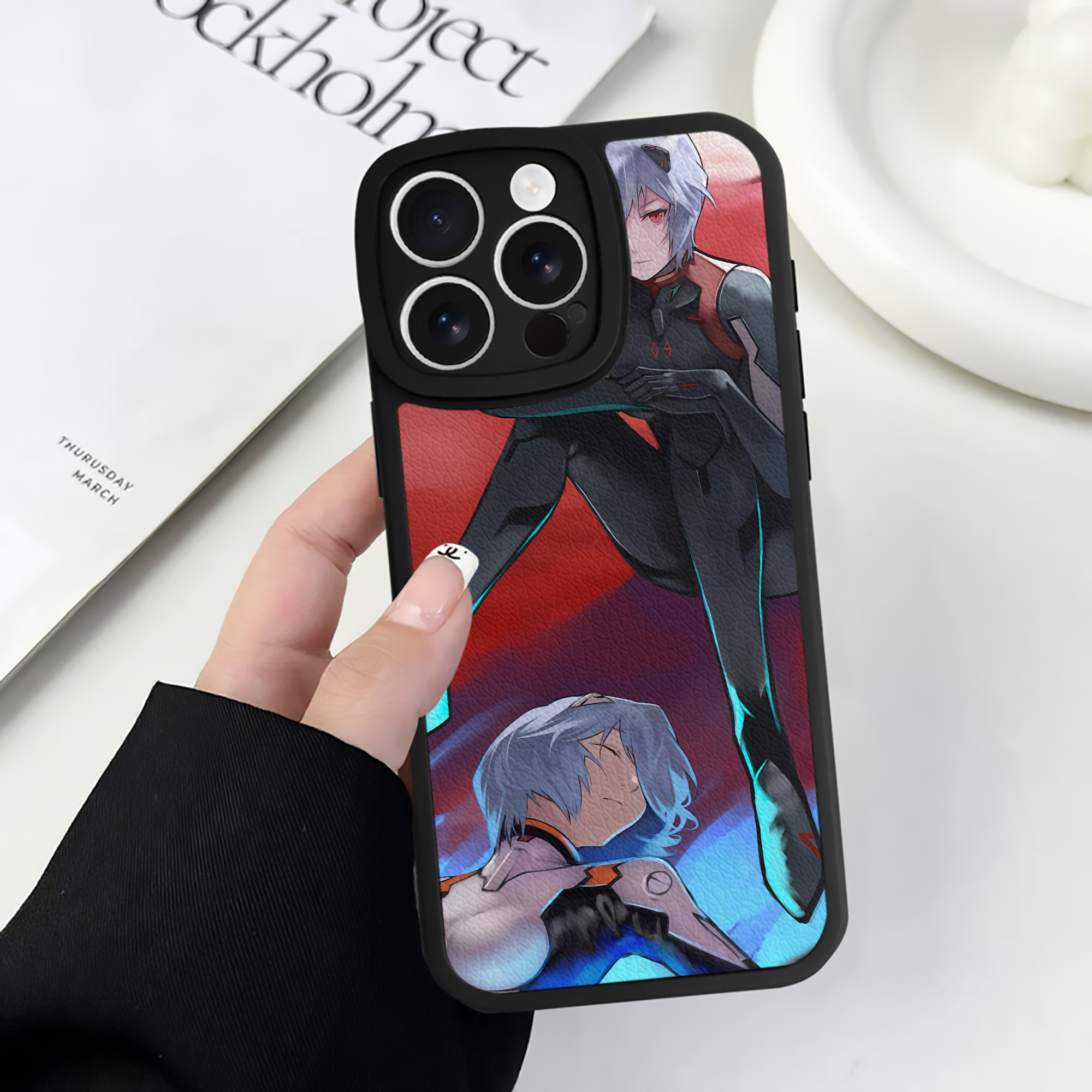 （画像用） EVA 新世紀エヴァンゲリオン 【iPhone 16シリーズ対応】シリコンスマホケース（レザー調） 材質：シリコン